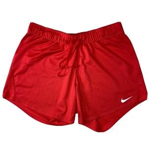Womens Nike Dri Fit Shorts Athletic Running Golf Tennis Orange Coral Color Sze L